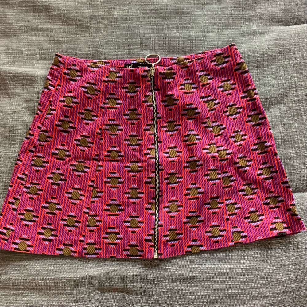 Zara TRF Collection Front Zip Skirt